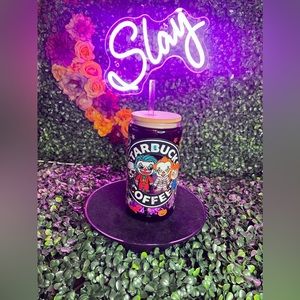 Handcrafted Halloween Starbucks Snowglobe Tumbler